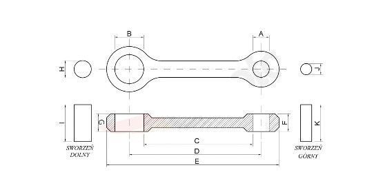 Шатун для квадроциклов Honda TRX 500 TM 05-06 FE FM 05-11 HR 8699 84971 фото