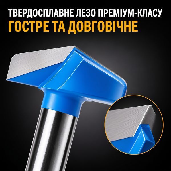 V-образная пазовая фреза 15&deg; (хвостовик 12.7 мм / 1/2") &mdash; Профессиональная концевая фреза по дереву для ЧПУ и ручного фрезера. F676 фото
