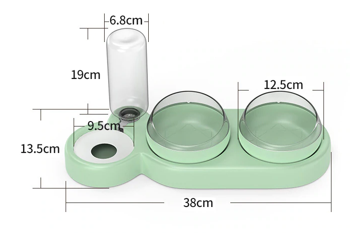 Автоматична поїлка та подвійна миска для кішок і собак 1005001908937032 фото