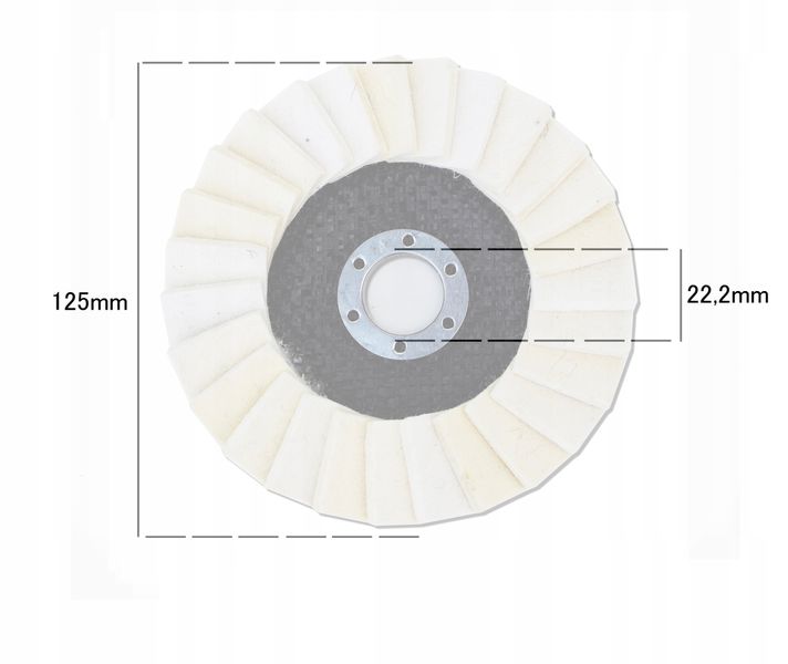 Диск фетровий для полірування 125мм. 12736145805 фото