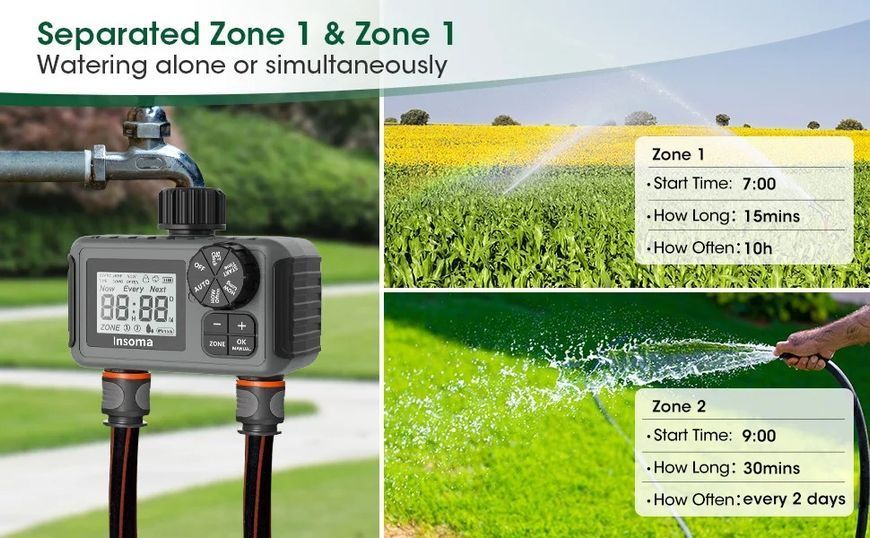 Система поливу Insoma Smart Irrigation з двома виходами 255176 фото