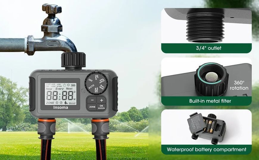 Система поливу Insoma Smart Irrigation з двома виходами 255176 фото