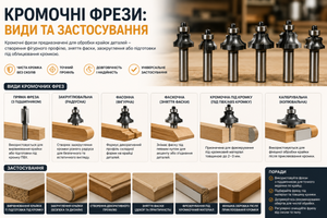 Кромочні фрези: види та застосування фото