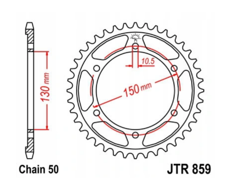 Шестерня задня JT Sprockets JTR859.48 10153289787 фото