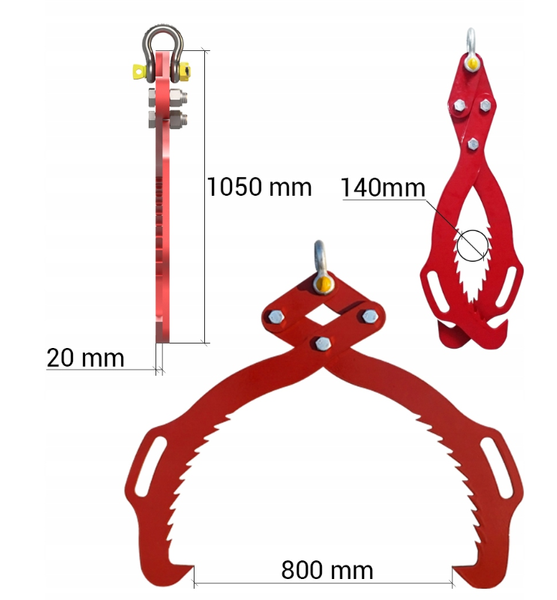 Грейфер захват для транспортування деревини Jumbo модель 800 20мм 7873267606 фото