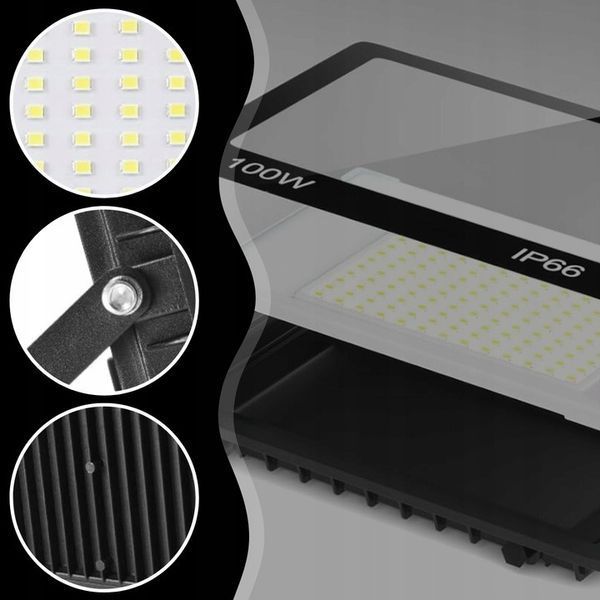Светодиодный LED прожектор 100Вт 8000Lm IP66 6500K 10980355910-6 фото