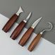 Набор резцов для резьбы по дереву (4 шт.), профессиональные стамески из углеродистой стали для столярных и художественных работ 087894 фото 5