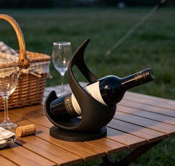 Тримач для вина &laquo;Swan&raquo; &mdash; Креативна підставка-скульптура лебедя для пляшки 574488 фото