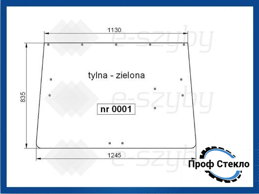 Стекло John Deere 3350 3640 3640S 3650 4040S 4050 4055 4240S 4250 4255 4450 4455 4650 4850 заднее 1 фото