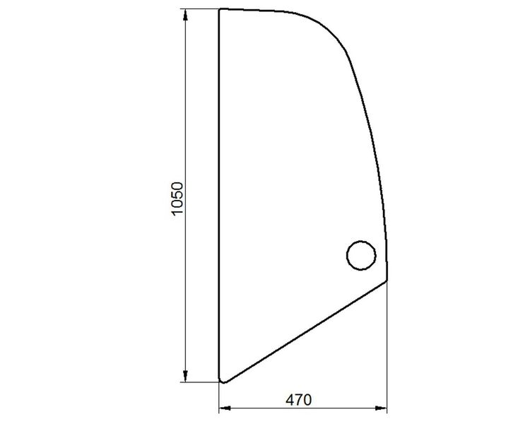 Стекло погрузчик Kramer 750 850 950 1150 - левая сторона 2115 фото