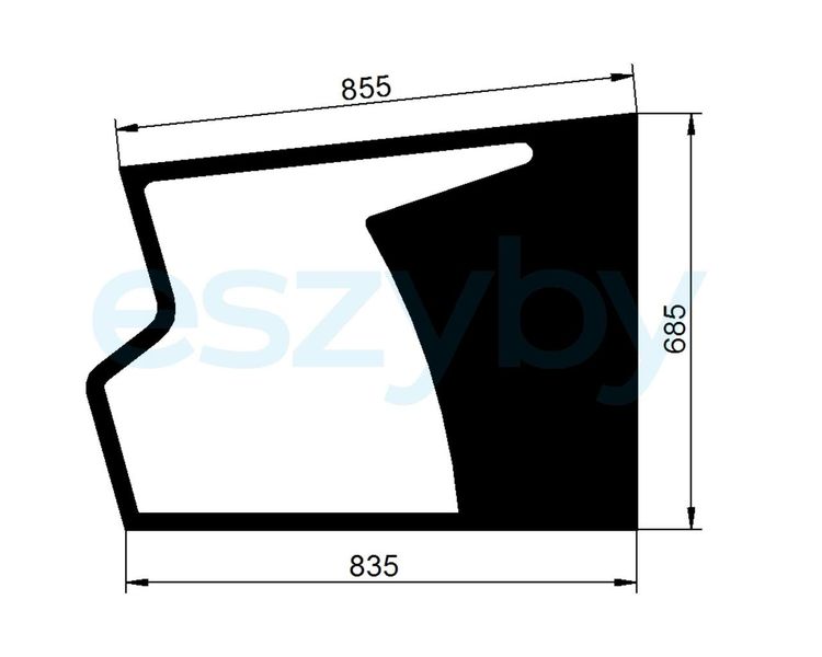 Стекло CAT TH220B TH330B TH350B TH355B TH360B TH460B TH560B TH580B - дверь Нижняя 2333 фото