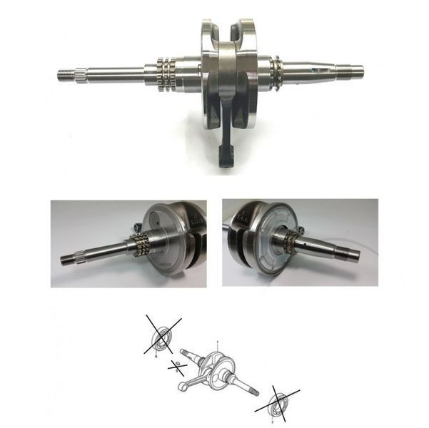 Коленчатый вал для скутеров&nbsp;Honda FES 125 NES 125 PES 125 SES 125 SH 125 PS/PES 125 i PS/PES 150 164988 фото