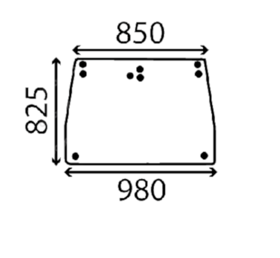 Скло заднє екскаватора навантажувача Ford 555B, 555C, 555D, 575D, 655C, 655D, 675D 83962011 фото