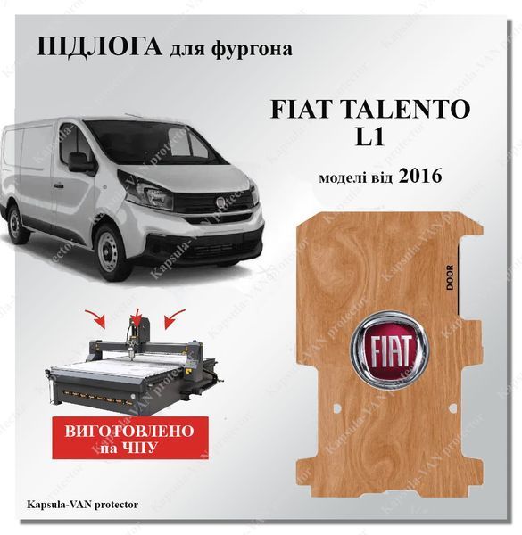 Пол Fiat Talento L1 модели от 2016г влагостойкая фанера (краткая версия) Talento -01 фото