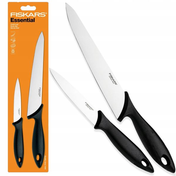 Ножи кухонные Fiskars Essential 2 шт. 6817766255 фото