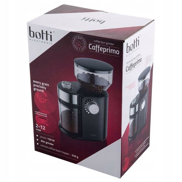 Кавомолка електрична Botti Caffeprimo 150W 12627200947 фото