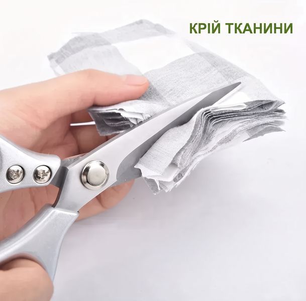 Многофункциональные кухонные ножницы из нержавеющей стали (21.5 см для птицы и мяса) &mdash; Профессиональные кухонные ножницы-тесак с ручкой из алюминия. 3017923 фото
