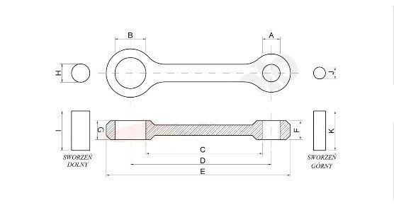 Шатун для мотоциклов Yamaha YZ 250 83-89 HR 8106 84893 фото