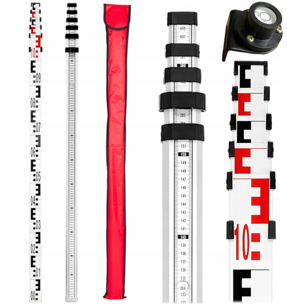Телескопічна нівелірна рейка MSR-255105 5м 6905030120 фото