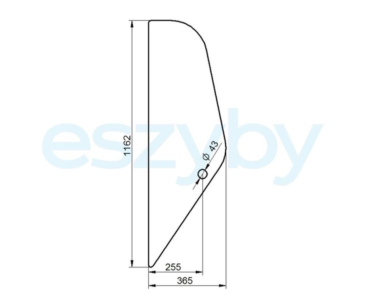 Стекло Massey Ferguson - 8925 8926 8937 8939 8740 8947 9205 серия 2 - левая сторона 2194 фото