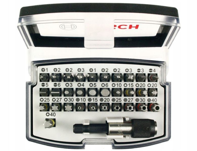 Набір біт Bosch Pro-Mix 32 шт. та магнітний тримач 11905969343 фото