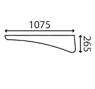 Скло бокове праве нижнє міні екскаватора Pel Job EB350 XT, XT EB450 7417529 фото