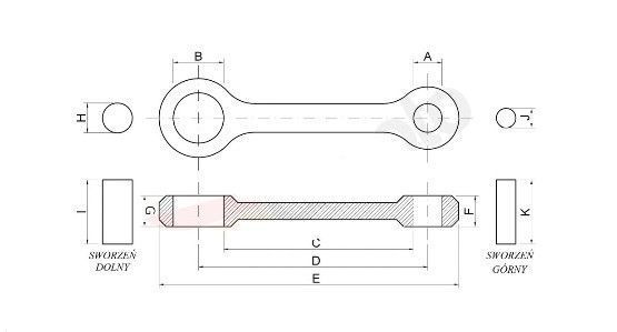 Шатун для мотоциклів Yamaha YZ 426 00-02 WR 426 00-01 HR 8602 84889 фото