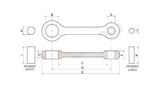 Шатун для мотоциклов Kawasaki KDX 80, KX 100, KX 80 82-97 HR 8112 84957 фото
