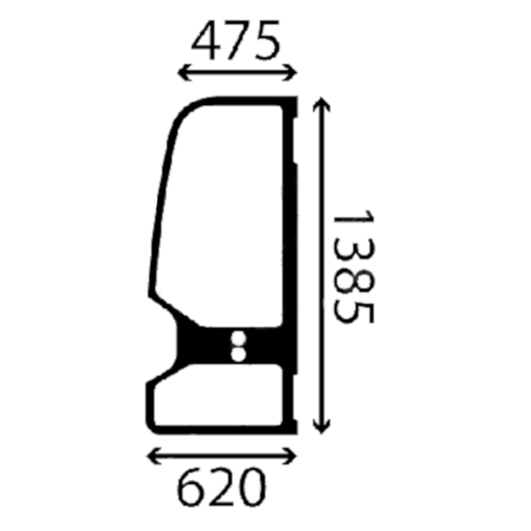 Скло міні екскаватор Takeuchi TB070, TB175, TB175W, TB125, TB135, TB145, TRC50 - Двері 5686-39430 фото