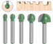 Набір фрез галтельних пазових по дереву Ø6-18 мм хвостовик 6 мм 5 шт F139 фото 7