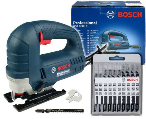 Электролобзик BOSCH GST 8000E + 11 пильных полотен 6207307039 фото