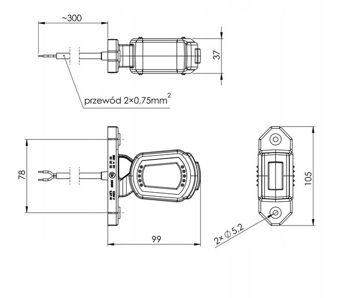 Фонарь габаритный Horpol LDCC LED (2777-2776) 10468677631 фото