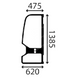 Takeuchi TB125  Скло міні екскаватор TB070 ТРК 50 - Двері 5686-39430 фото 2