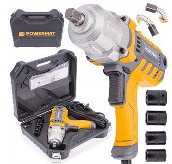 Гайковерт електричний ударний POWERMAT PM-EKU-2100M 1/2" 800 Nm 2100 W + набір насадок 17 - 22 mm 9567785047 фото
