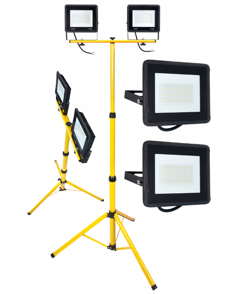 Прожектор светодиодный 2x30W на штативе Led SMD 4500К + кабель 2м 10980355910-3K фото