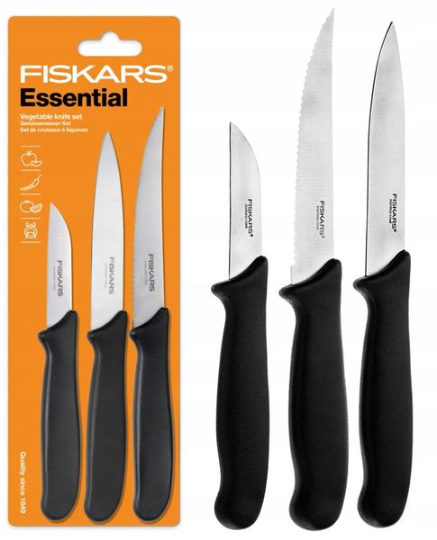 Ножи кухонные Fiskars Essential 3 шт. 9632430125 фото