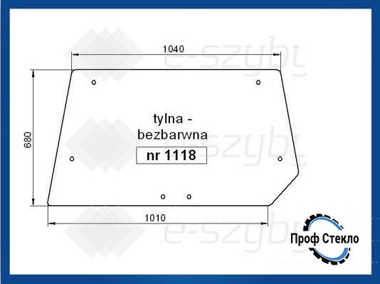 Стекло CASE 3210 3220 3230 4210 4220 4230 4240 кабина LP - заднее 1118 фото