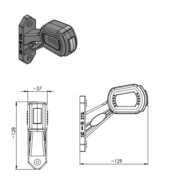 Ліхтар габаритний Horpol LDCC LED (2696-2697) пара 2шт. 13565387782 фото