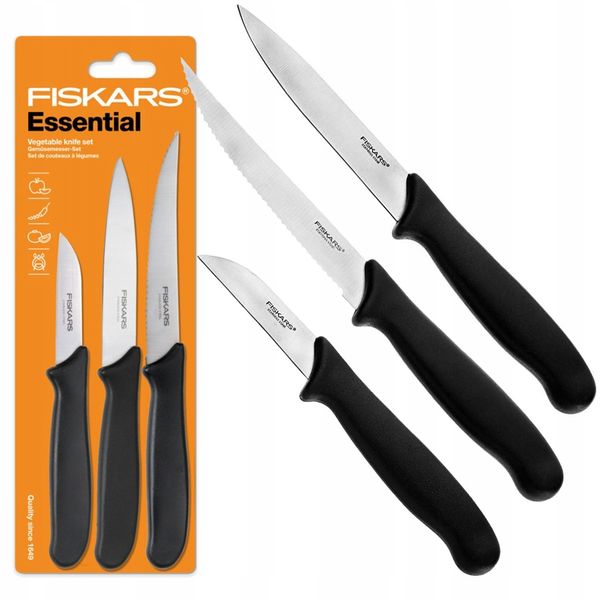 Ножи кухонные Fiskars Essential 3 шт. 9632430125 фото