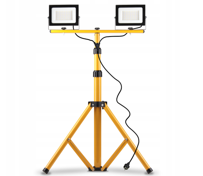 Прожектор светодиодный 2x30W на штативе Led SMD 4500К + кабель 2м 10980355910-3K фото