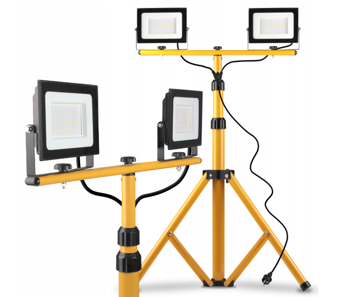 Прожектор светодиодный 2x30W на штативе Led SMD 4500К + кабель 2м 10980355910-3K фото