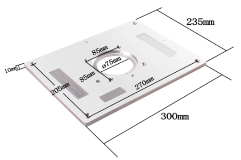 Пластина для кріплення фрезера 235/300/9.5mm+ втулки направляючі копіювальні 8 шт. 4000553091906 фото