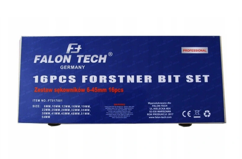 Набор фрез форстера по дереву Falon Tech FT-017001 6-54 мм 16 шт 9910982674 фото