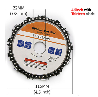 Пильный диск для болгарки 115Х22 мм 13 зубів з зубчастим ланцюгом 4001143079257-D5 фото