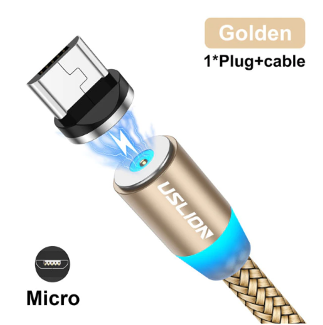 Магнітний Micro USB кабель 1м для зарядки телефону USLION 1005002231745991-1M фото