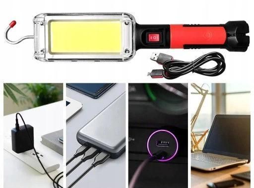 Ліхтар для майстерні акумуляторний COB LED 4в1 11287422053 фото