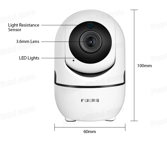 Охоронна IP Wi-Fi камера Fuers T09T 1080P сумісна із системами безпеки Tuya Smart 4000310818781 фото