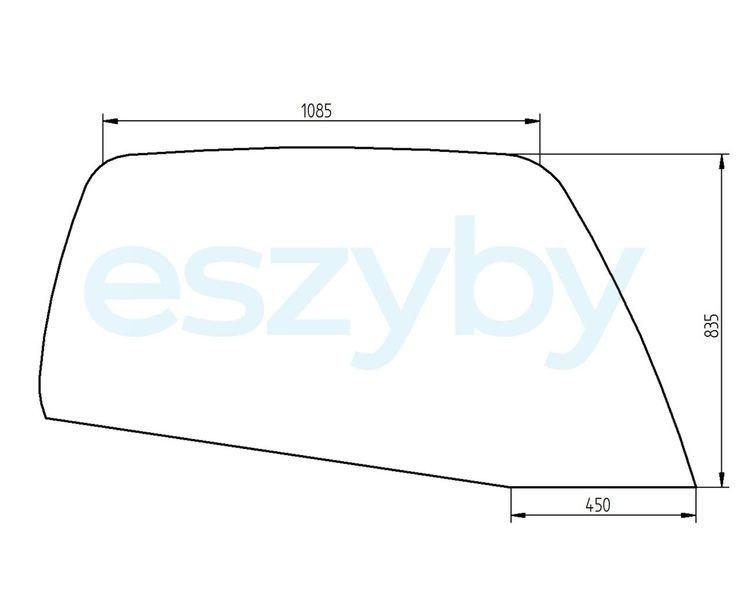 Стекло Manitou - MHT 10120L 10160 7140 860L, MLT 629.120LS 633.120T 633TLS 634.120LSU 634T - правая сторона 1720 фото