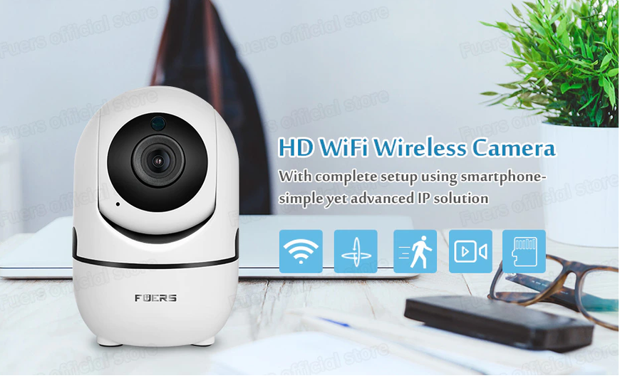 Охранная IP Wi-Fi камера Fuers T09T 1080P совместимая с системами безопасности Tuya Smart 4000310818781 фото