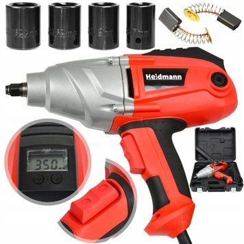 Гайковерт електричний ударний Heidmann H00516 2000Вт 800 Нм LCD 1/2" + головки 12416861526 фото